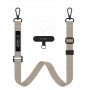 Tech-Protect C6S Rope Crossbody telefona aukla 2-in-1, Cosmic Latte (bēšs)
