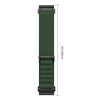 Tech-Protect Nylon Pro THP6036 pulksteņa siksna Garmin Fenix 5X / 5X Plus / 6X / 6X Pro / 7X / 8 / 8 Pro / 9 / 9 Pro (51 mm), militāri zaļa