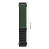 Tech-Protect Nylon Pro THP6034 pulksteņa siksniņa Garmin Fenix 5X / 5X Plus / 6X / 6X Pro / 7X / 8 / 8 Pro / 9 / 9 Pro (51 mm), zaļa / melna