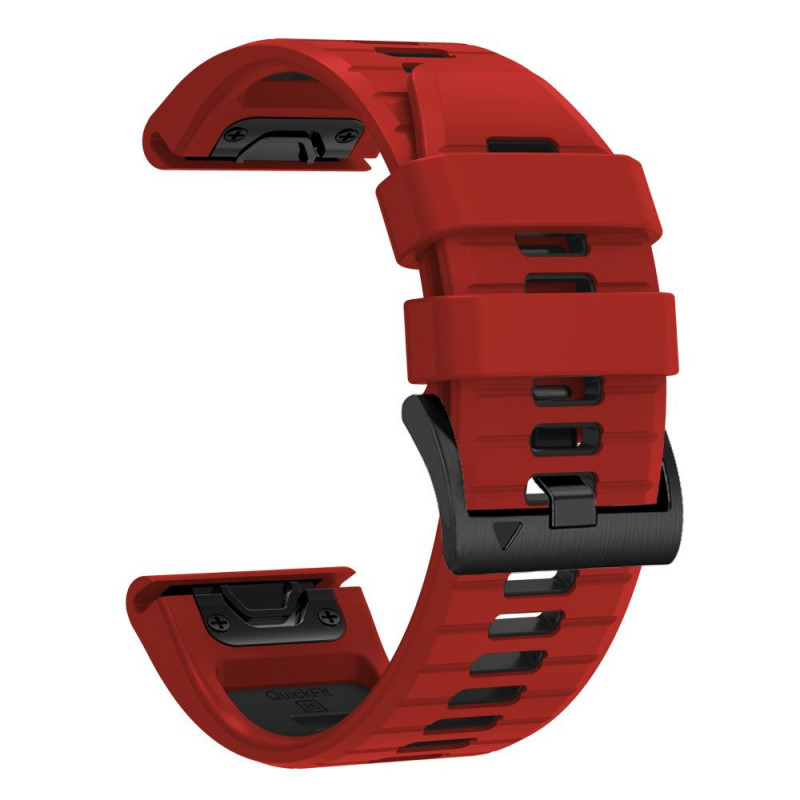Tech-Protect Iconband Pro THP6050 pulksteņa siksna Garmin Fenix 5X / 5X Plus / 6X / 6X Pro / 7X / 8 / 8 Pro / 9 / 9 Pro (47 mm), sarkana / melna