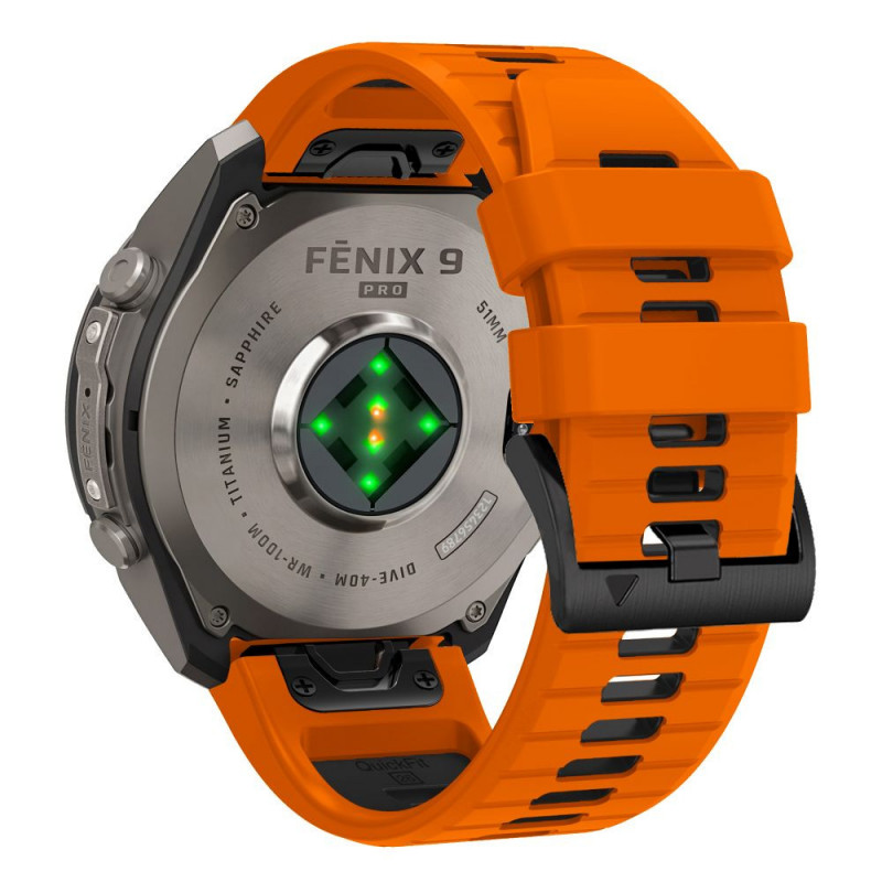 Tech-Protect Iconband Pro THP6044 pulksteņa siksniņa Garmin Fenix 5X / 5X Plus / 6X / 6X Pro / 7X / 8 / 8 Pro / 9 / 9 Pro (51 mm), oranža / melna