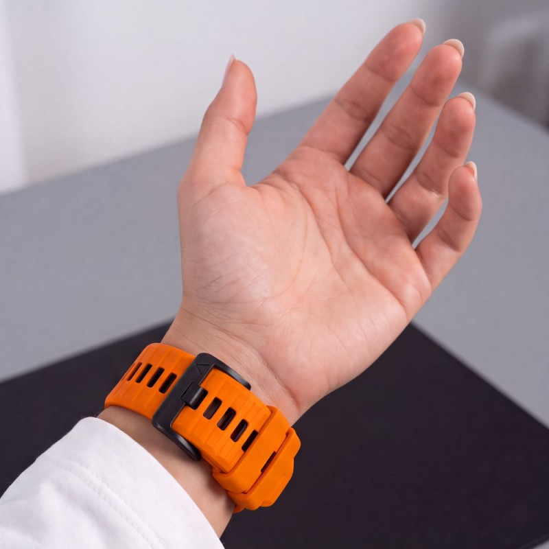 Tech-Protect Iconband Pro THP6044 pulksteņa siksniņa Garmin Fenix 5X / 5X Plus / 6X / 6X Pro / 7X / 8 / 8 Pro / 9 / 9 Pro (51 mm), oranža / melna