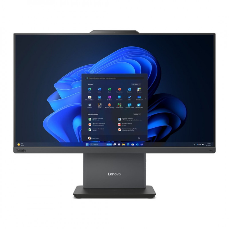 Lenovo ThinkCentre neo 50a G5 visvienā dators, 23.8" FHD skārienjūtīgs, Intel Core 7 240H, 16 GB DDR5 RAM, 1 TB SSD, Windows 11 Pro, Luna Grey + Kensington K64467M-M1