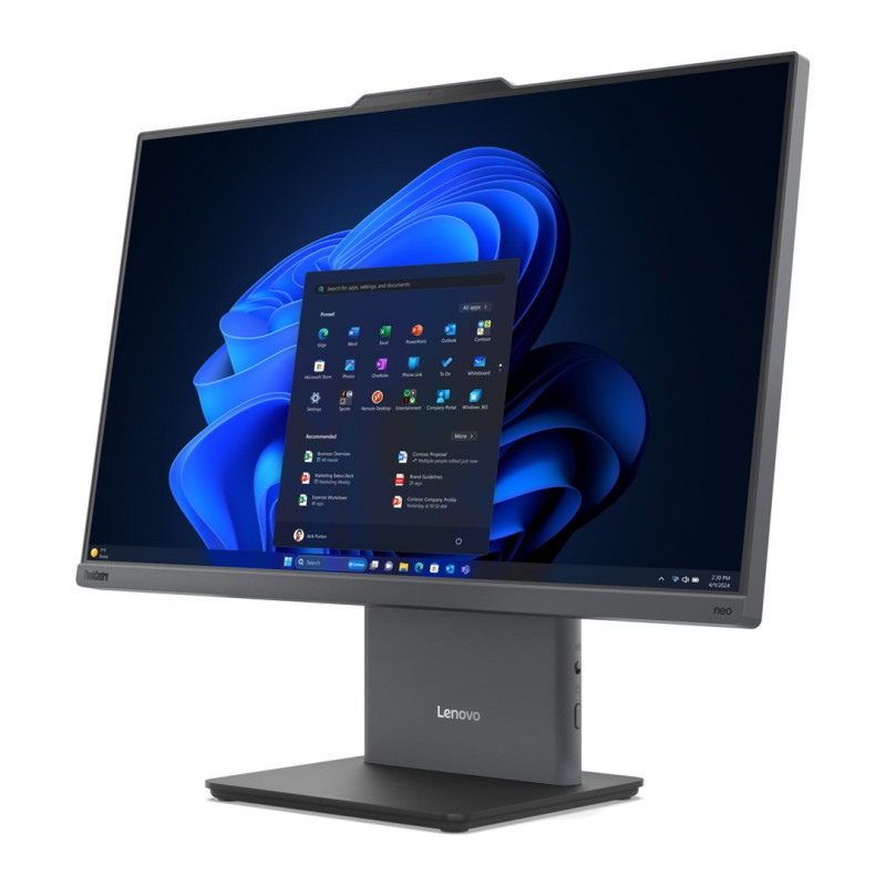 Lenovo ThinkCentre neo 50a G5 visvienā dators, 23.8" FHD skārienjūtīgs, Intel Core 7 240H, 16 GB DDR5 RAM, 1 TB SSD, Windows 11 Pro, Luna Grey + Kensington K64467M-M1