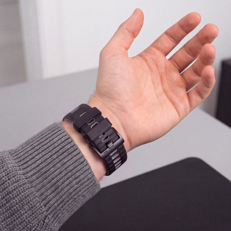 Tech-Protect Iconband Pro THP6039 pulksteņa siksniņa Garmin Fenix 5X / 5X Plus / 6X / 6X Pro / 7X / 8 / 8 Pro / 9 / 9 Pro (51 mm), melna / pelēka
