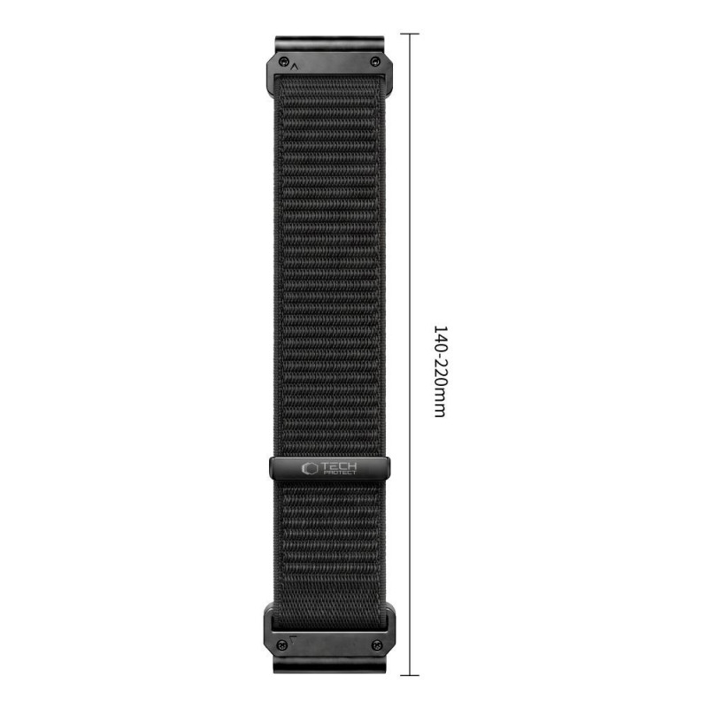Tech-Protect NylonLoop THP6104 pulksteņa siksniņa Garmin Fenix 5X / 5X Plus / 6X / 6X Pro / 7X / 8 / 8 Pro / 9 / 9 Pro (51 mm), melna
