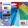Epson 406XL Umbrella DURABrite Ultra daudzkrāsu tintes kārtridžu komplekts 4 krāsās, melna, dzeltena, ciāna, fuksīna (C13T17H64010)