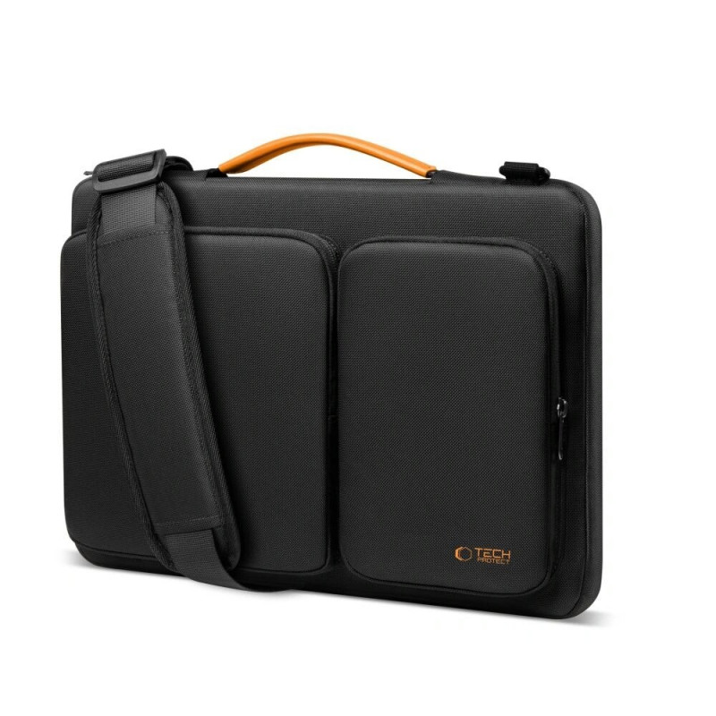 Tech-Protect Defender Bag THP4355 klēpjdatora soma 13-14", melna/oranža