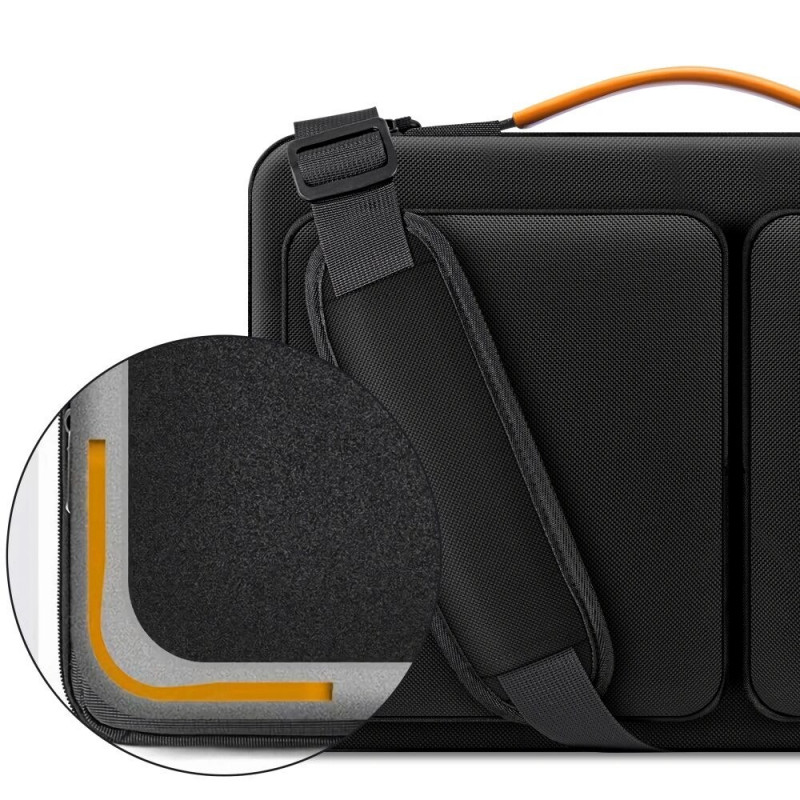 Tech-Protect Defender Bag THP4355 klēpjdatora soma 13-14", melna/oranža