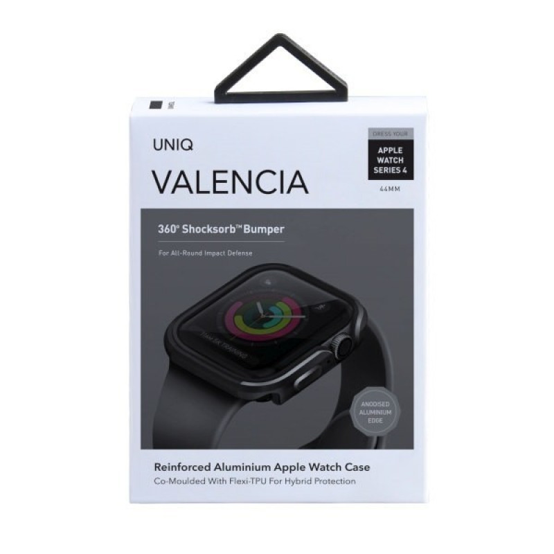 UNIQ Valencia korpuss Apple Watch Series 4/5/6/SE 44 mm, ieroču metāla pelēks