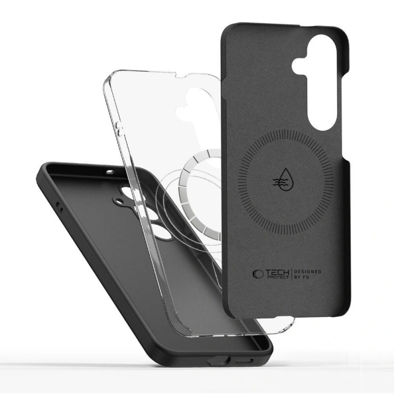 Tech-Protect silikona MagSafe vāciņš Samsung Galaxy S26+, melns