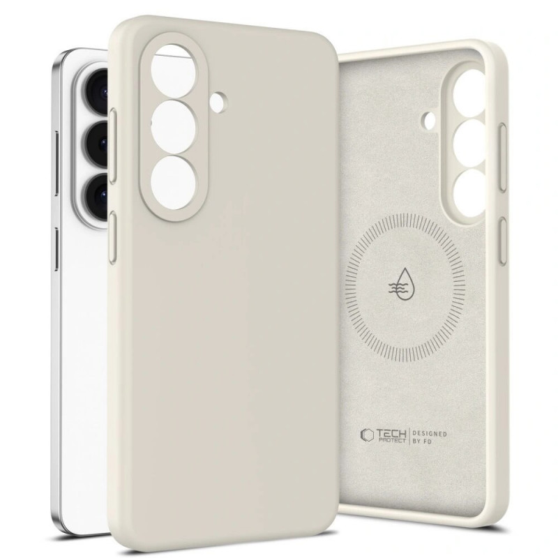Tech-Protect silikona MagSafe vāciņš Samsung Galaxy S26+, Cosmic Latte