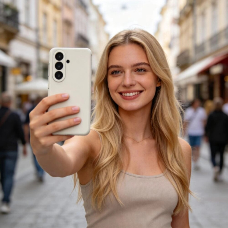 Tech-Protect silikona MagSafe vāciņš Samsung Galaxy S26+, Cosmic Latte