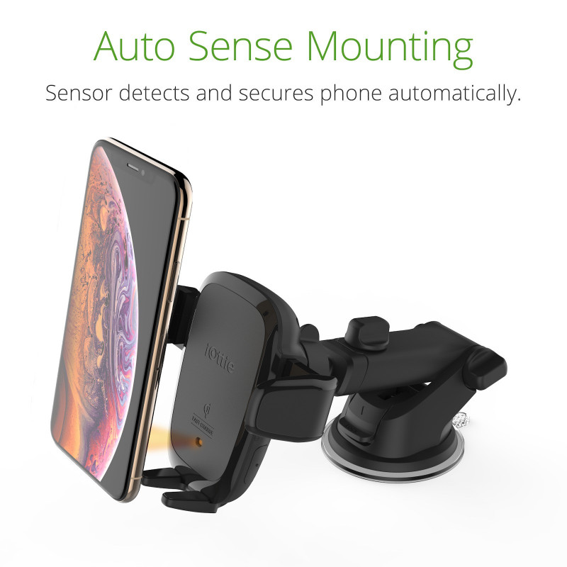 iOttie Auto Sense bezvadu automašīnas stiprinājums ar bezvadu uzlādi (7.5 W iPhone, 10 W Android)