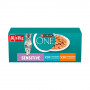 Purina ONE Sensitive kaķu barība, ar vistu un burkānu, 60 x 85 g