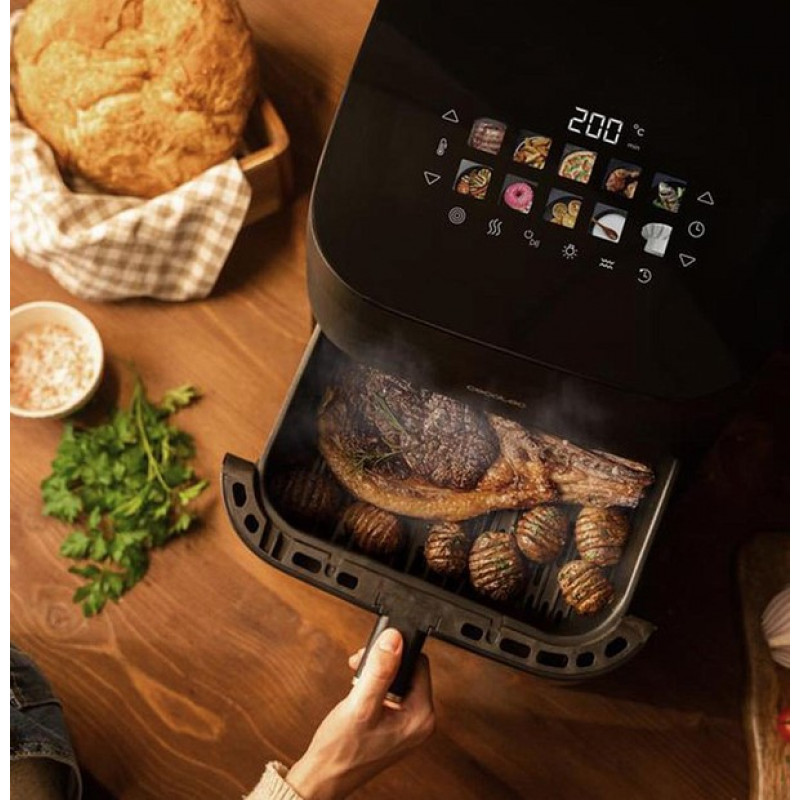 Cecotec Cecofry&Grill Smokin' 8500 gaisa friteris, 8.5 L, 2200 W, melns