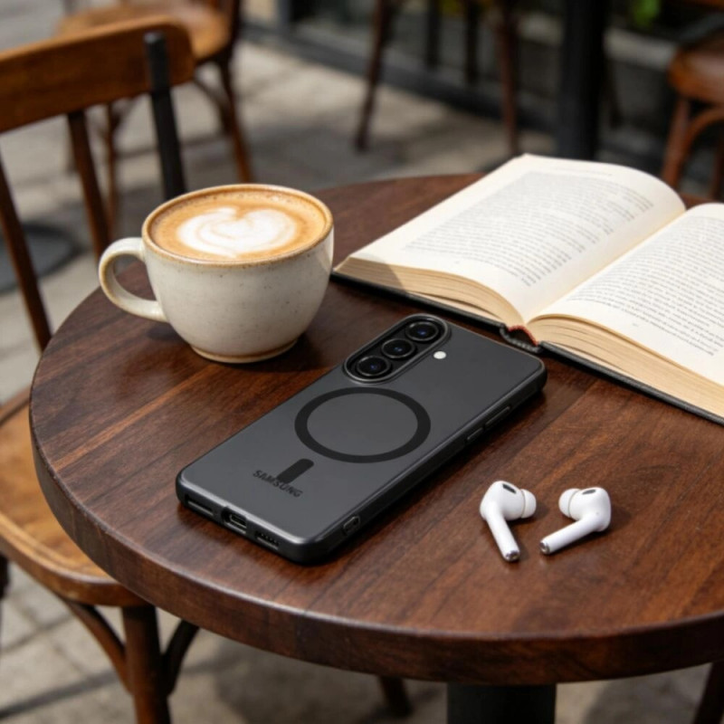 Tech-Protect MagSlim MagSafe vāciņš Samsung Galaxy S26, matēti melns