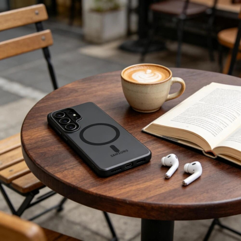 Tech-Protect MagSlim MagSafe vāciņš Samsung Galaxy S26 Ultra, matēti melns