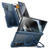 Supcase UB Aero MagSafe korpuss Samsung Galaxy Z Fold 8 Ultra ar rūdīto stiklu un privātuma stiklu, Aramid Blue