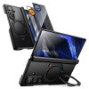 Supcase UB Aero MagSafe vāciņš Samsung Galaxy Z Fold 8 Ultra ar rūdīto stiklu un privātuma stiklu, Aramid Black