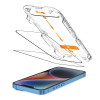 Tech-Protect Quick Set+ rūdīta stikla ekrāna aizsargs Apple iPhone 13 / 13 Pro / 14 / 16e, melns (2 gab.)