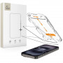 Tech-Protect Quick Set+ rūdītā stikla ekrāna aizsargs Apple iPhone 15 / 16, melns (2 gab.)