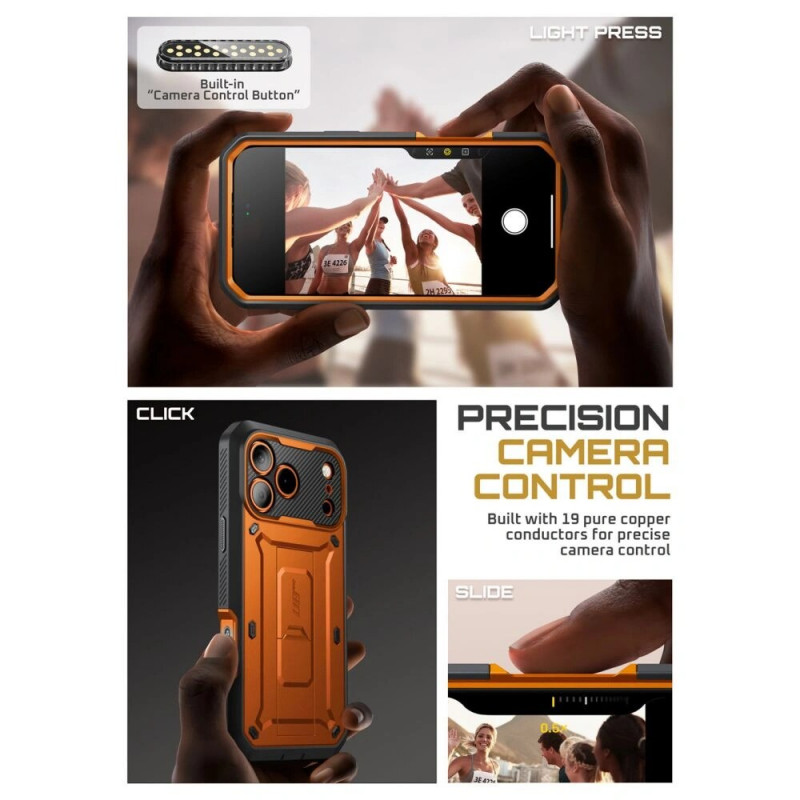 Supcase Unicorn Beetle Pro korpuss Apple iPhone 17 Pro Max, koraļu krāsā