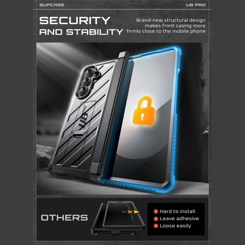 Supcase Unicorn Beetle Pro vāciņš Samsung Galaxy Z Fold 7, melns