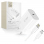 Tech-Protect NC20W 1 portu USB-C sienas lādētājs PD 20W ar Lightning kabeli, balts, 100 cm