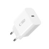 Tech-Protect NC20W 1 portu USB-C sienas lādētājs PD 20W ar Lightning kabeli, balts, 100 cm