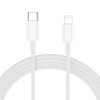 Tech-Protect NC20W 1 portu USB-C sienas lādētājs PD 20W ar Lightning kabeli, balts, 100 cm
