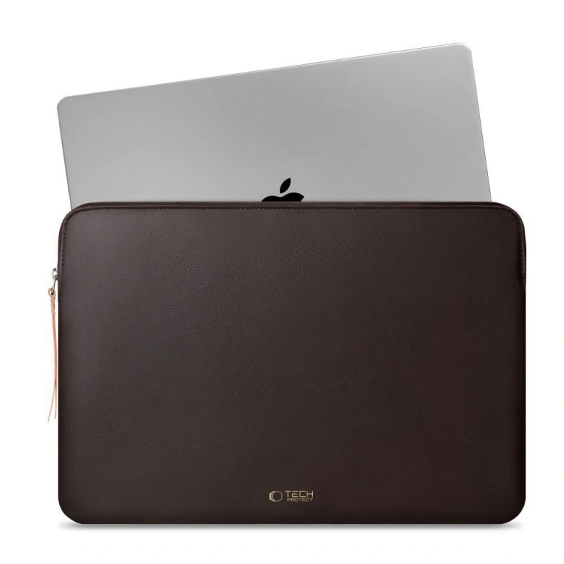 Tech-Protect Fleece klēpjdatora futrālis 13-14", Chocolate (brūns)