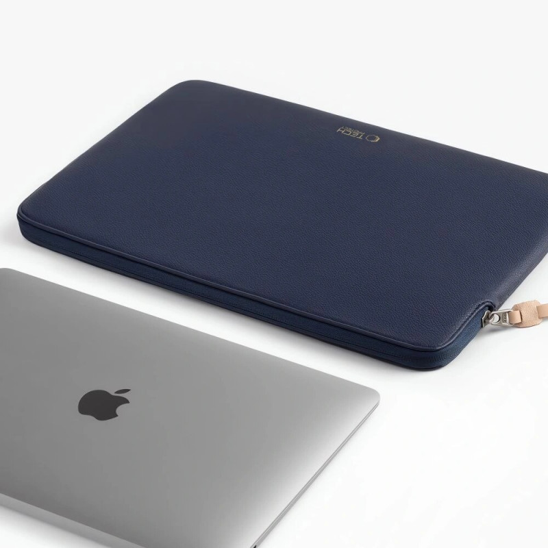 Tech-Protect Fleece klēpjdatora futrālis 13-14" tumši zilā krāsā