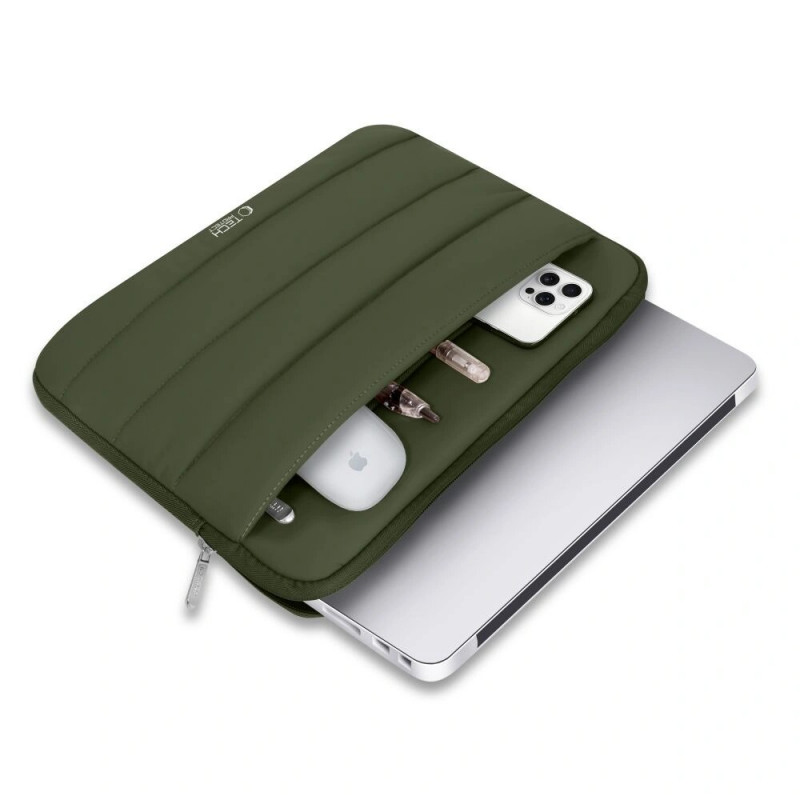 Tech-Protect Fluffy klēpjdatora maciņš 15-16", Army Green