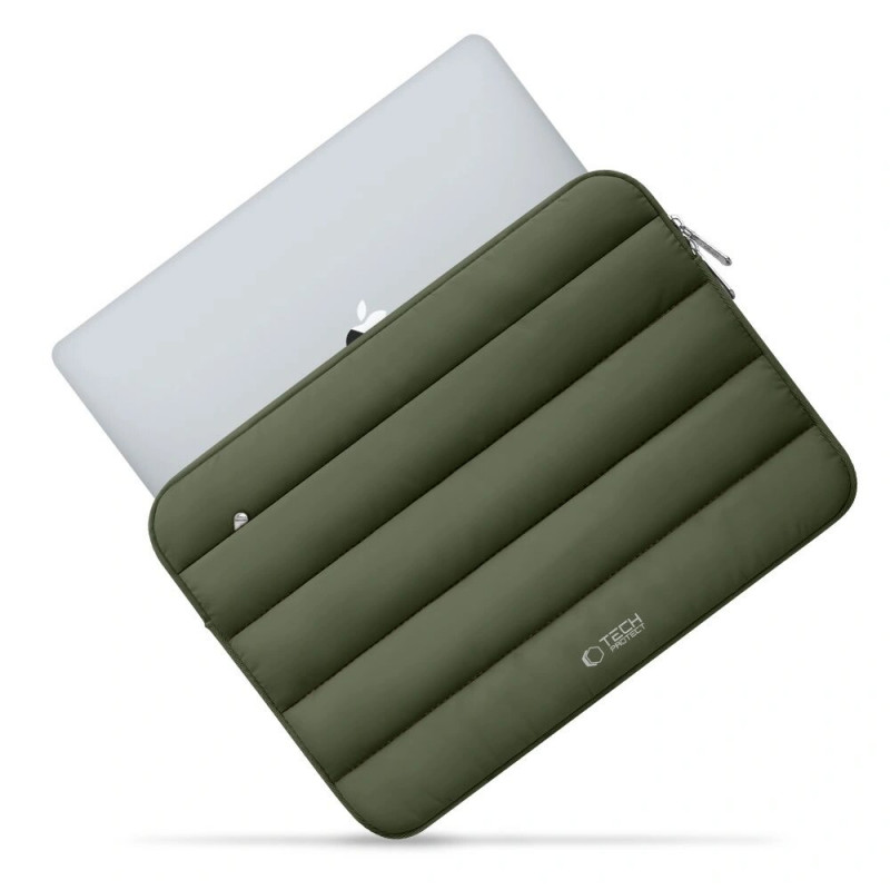 Tech-Protect Fluffy portatīvā datora maciņš 13-14" armijas zaļš