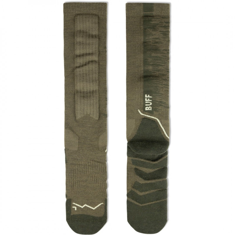 Buff Merino HW Over The Calf zeķes HWO2 Olive Green L