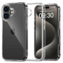Tech-Protect Flexair Hybrid apvalks Apple iPhone 16, caurspīdīgs