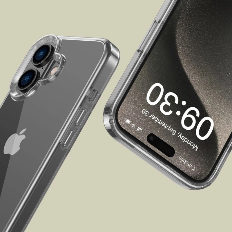 Tech-Protect Flexair Hybrid apvalks Apple iPhone 16, caurspīdīgs