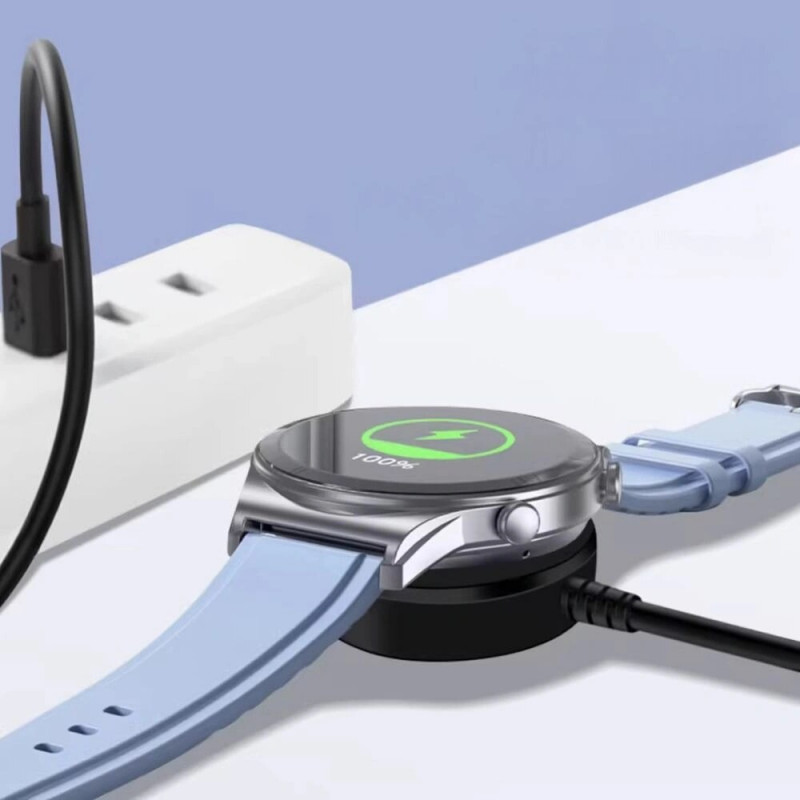 Tech-Protect MC03 UltraBoost magnētiskais uzlādes USB-C kabelis 100 cm Samsung Galaxy Watch, melns