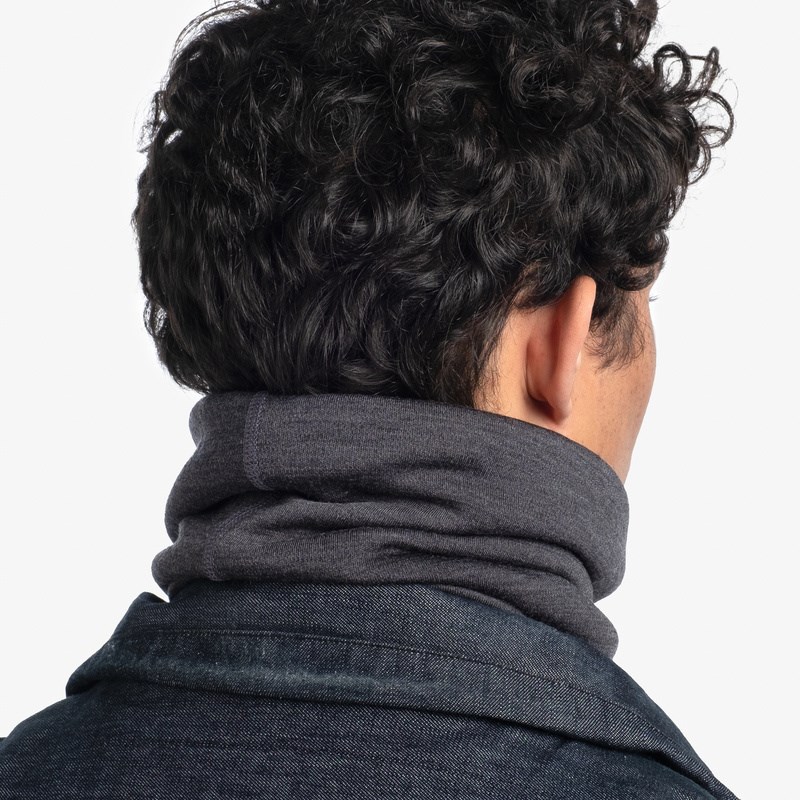 Buff Merino Heavyweight daudzfunkcionāls kakla sildītājs, vienkrāsains pelēks
