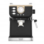Taurus Onyx Moka 1050 W 20 bar koka virzuļa tipa espreso kafijas automāts, koks/melns/sudrabs