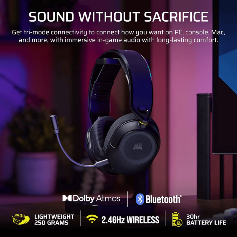 Corsair HS35 V3 bezvadu austiņas PlayStation CA-9011410-WW, Carbon