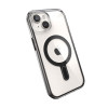Speck Presidio Perfect-Clear ClickLock & MagSafe SPK526 apvalks Apple iPhone 15 / 14 / 13, Clear / Frosted Black / Slate Grey