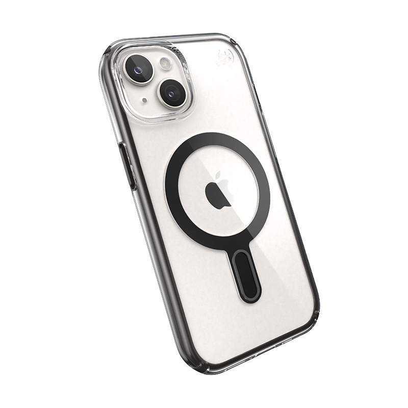 Speck Presidio Perfect-Clear ClickLock & MagSafe SPK526 apvalks Apple iPhone 15 / 14 / 13, Clear / Frosted Black / Slate Grey