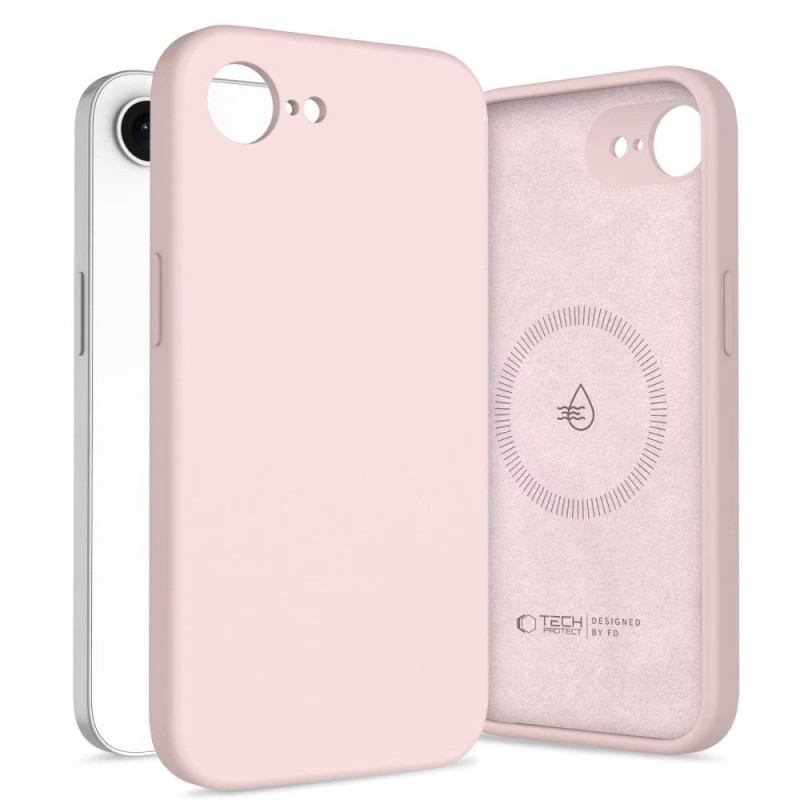 Tech-Protect silikona MagSafe vāciņš Apple iPhone 16e / 17e, Pink Pearl