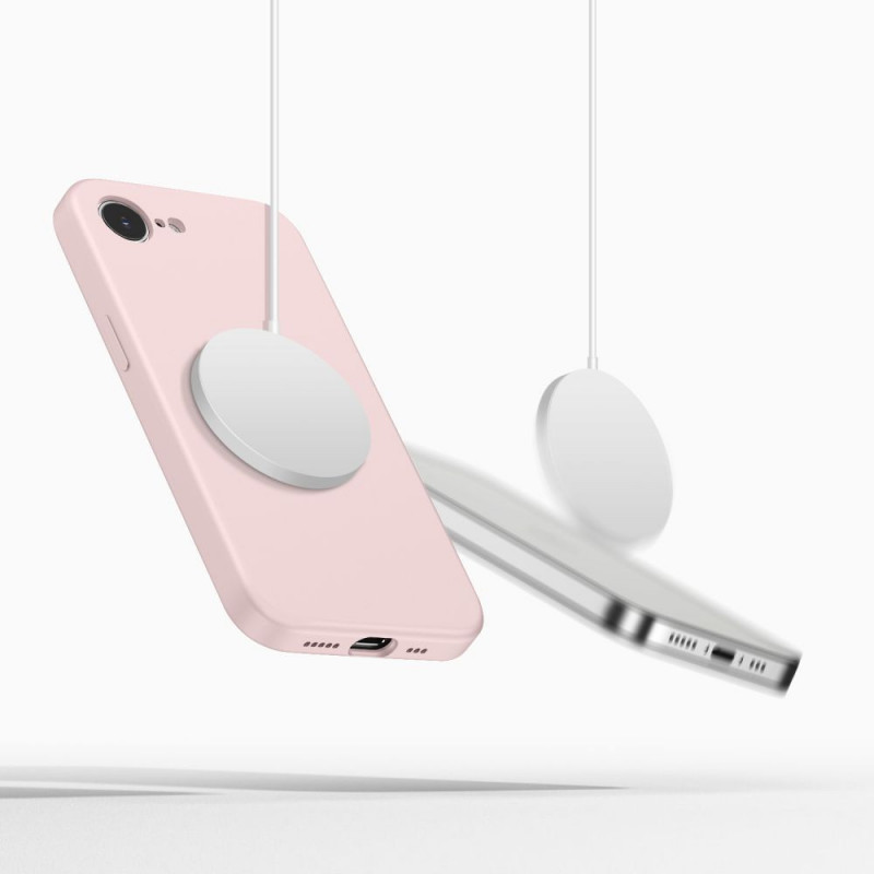 Tech-Protect silikona MagSafe vāciņš Apple iPhone 16e / 17e, Pink Pearl