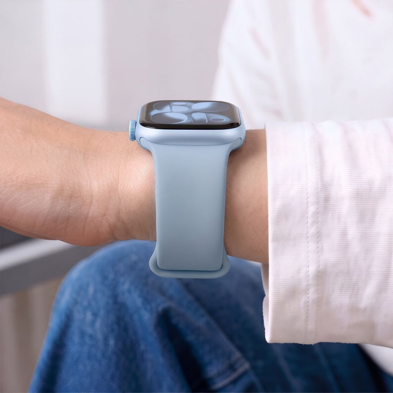 Tech-Protect silikona siksniņa Apple Watch 8 / 9 / 10 / 11 / 12 / SE / Ultra 44/45/46/49 mm, Blue Jeans