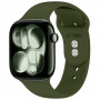 Tech-Protect silikona siksniņa Apple Watch 8 / 9 / 10 / 11 / 12 / SE / Ultra 44/45/46/49 mm, olīvu zaļa