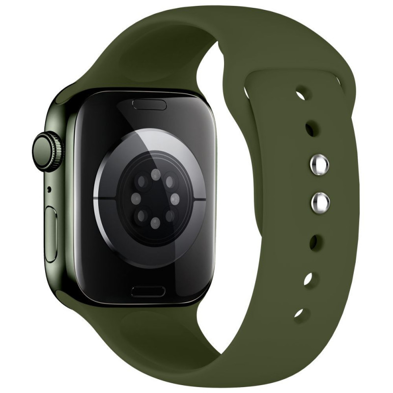 Tech-Protect silikona siksniņa Apple Watch 8 / 9 / 10 / 11 / 12 / SE / Ultra 44/45/46/49 mm, olīvu zaļa