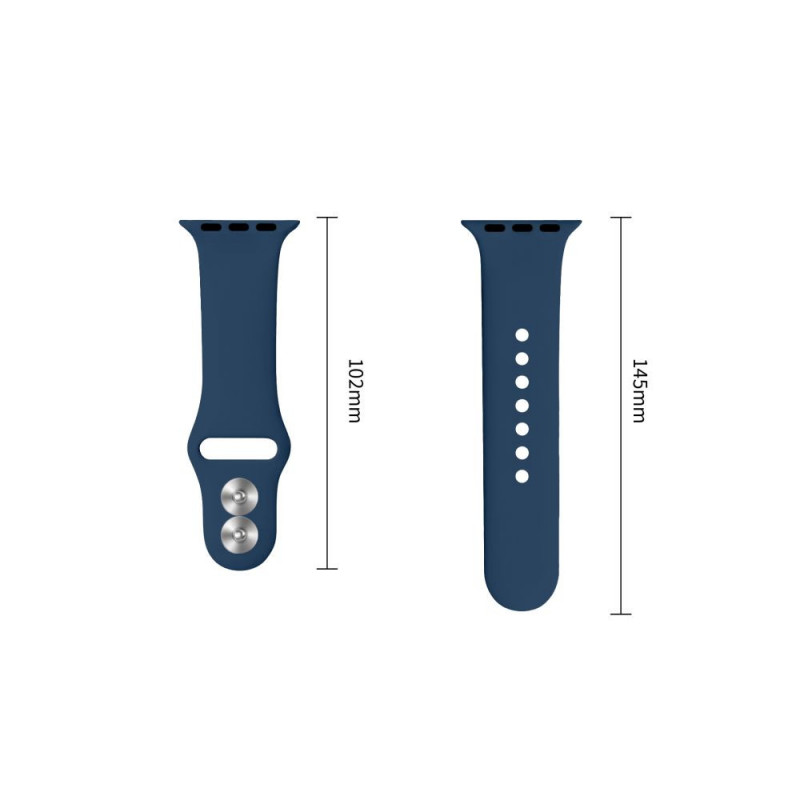 Tech-Protect silikona siksniņa Apple Watch 8 / 9 / 10 / 11 / 12 / SE / Ultra 44/45/46/49 mm, Navy Blue